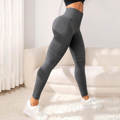 Pantalon Femme,Pantalons De Sport Yoga,Leggings À Compression 3D Amaigrissant Minceur Leggings Femme Taille Haute Sans Couture, Push-Up Opaque, Pantalon Sport Pour Yoga Et Fitness